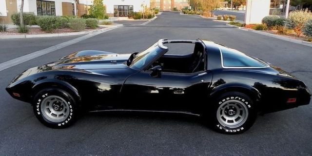*nres + free ship* beautiful 1979 chevrolet corvette 86k black t-top 350 v8 auto