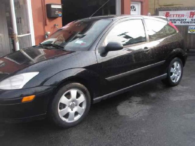 2001 ford focus 3dr cpe zx3 black, 91,000 mi, driver air bag in harrison, ny