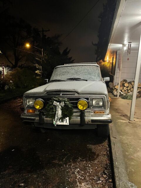 1989 jeep grand wagoneer in original sterling silver, wood vinyl and cordovan