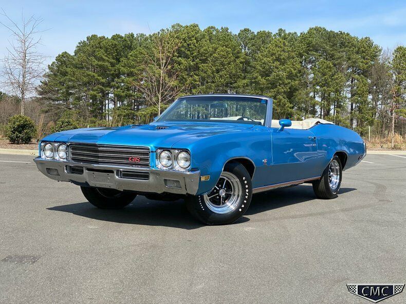 1971 buick gs 455 ram air convertible factory a/c stratomist blue restored