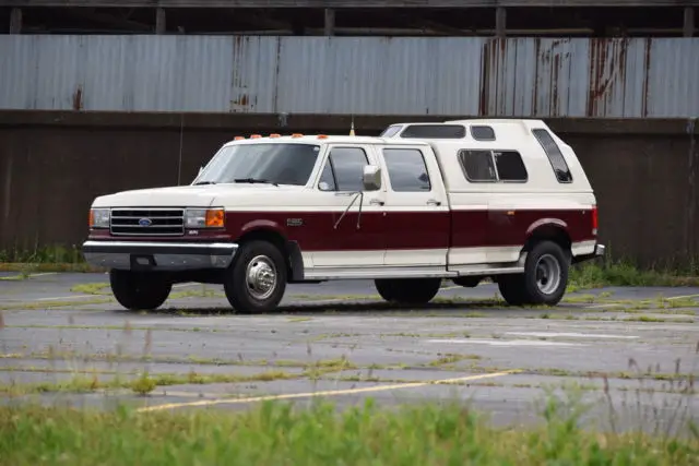 1990 ford f-350 xlt lariat crew cab dually low miles original low reserve