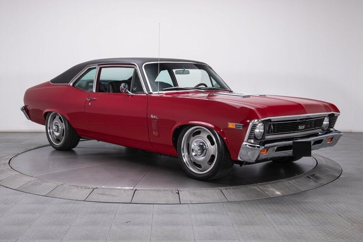 1969 chevrolet nova garnet red sedan ls3 v8 6 speed manual 139 miles