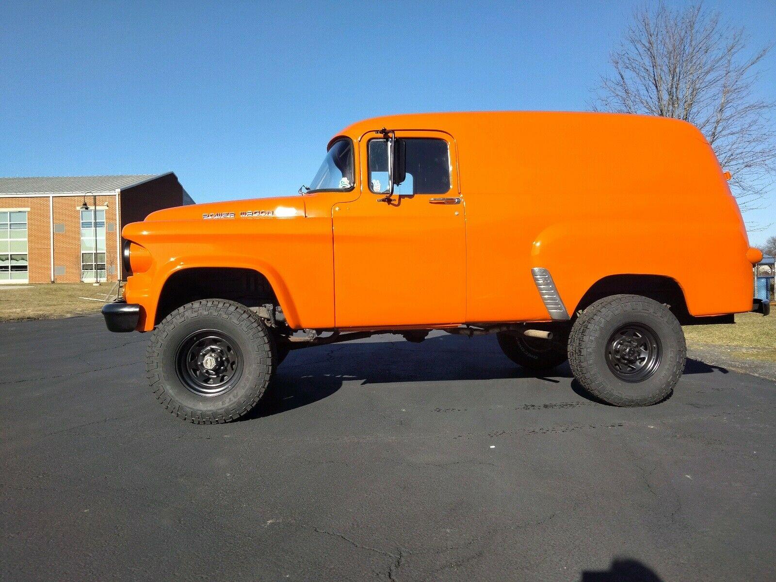 1964 dodge power wagon orange 4wd manual rust free truck
