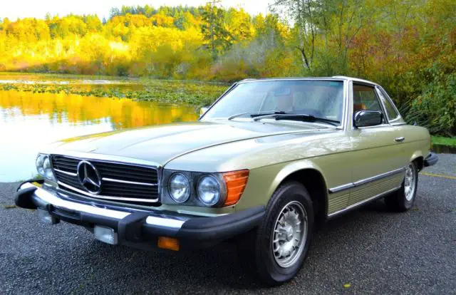 1980 mercedes-benz 450 sl roadster low miles, service record, 2 tops, no reserve