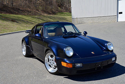 1994 porsche 911 3.6 turbo ( 964 ) in midnight blue metallic with savanah beige