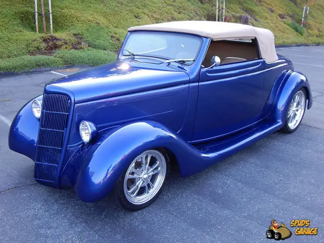 1935 ford cabriolet all steel 350/385hp fast burn 700r4 aod ford 9" power ifs ac