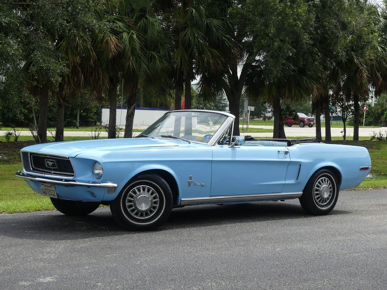 1968 ford mustang convertible 289 cid v8 engine