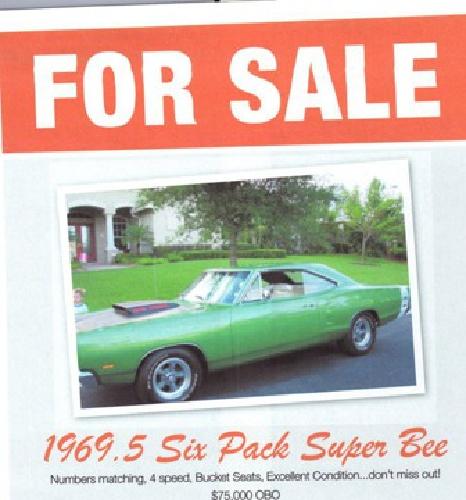 1969.5 dodge six pack super bee in stuart, fl