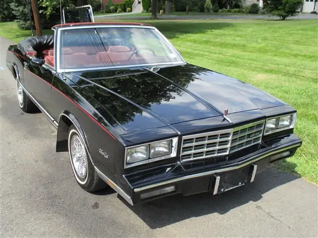 1983 chevrolet monte carlo convertible v8 custom only 57k original miles garaged