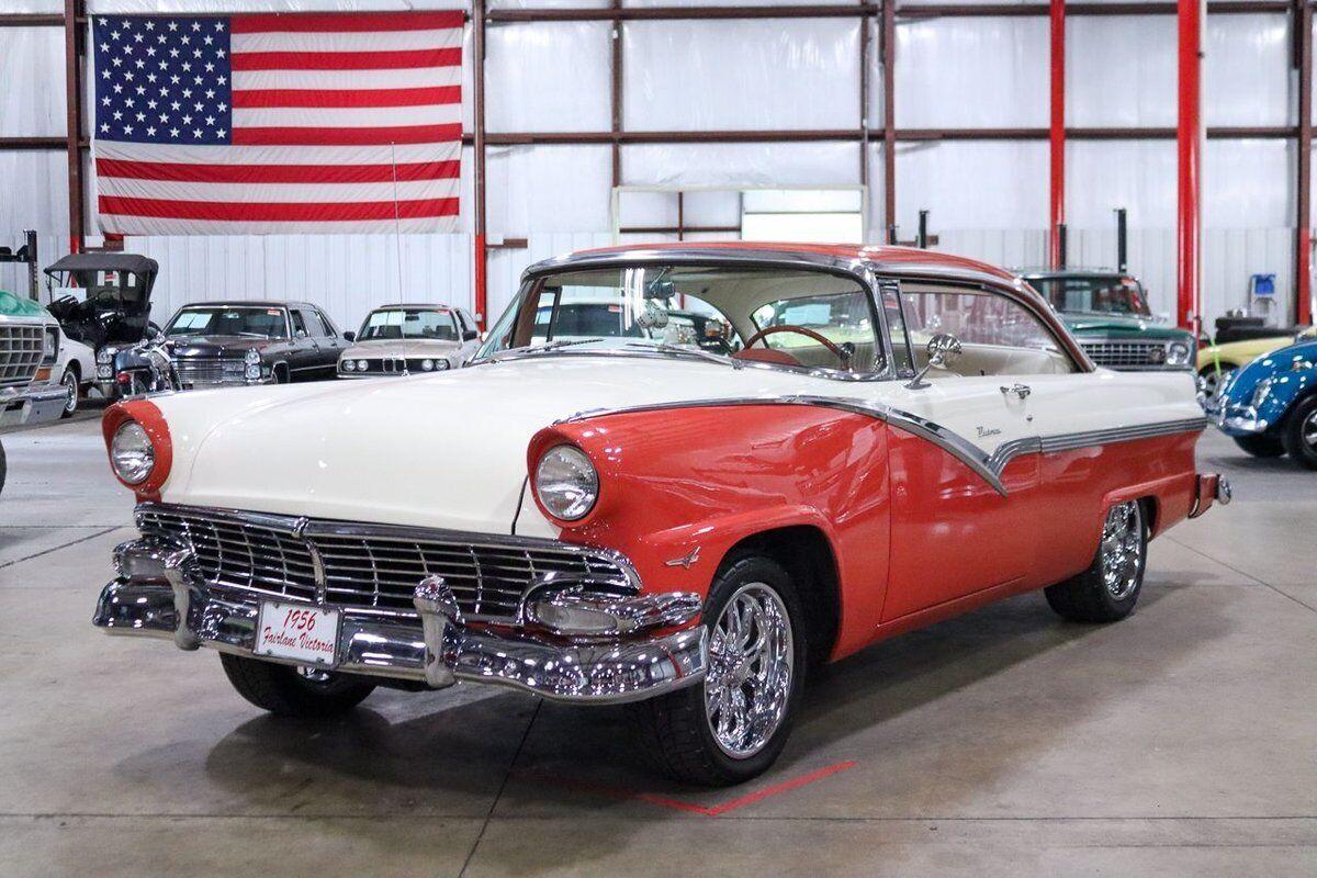 1956 ford fairlane victoria 31051 miles sunset coral and white
