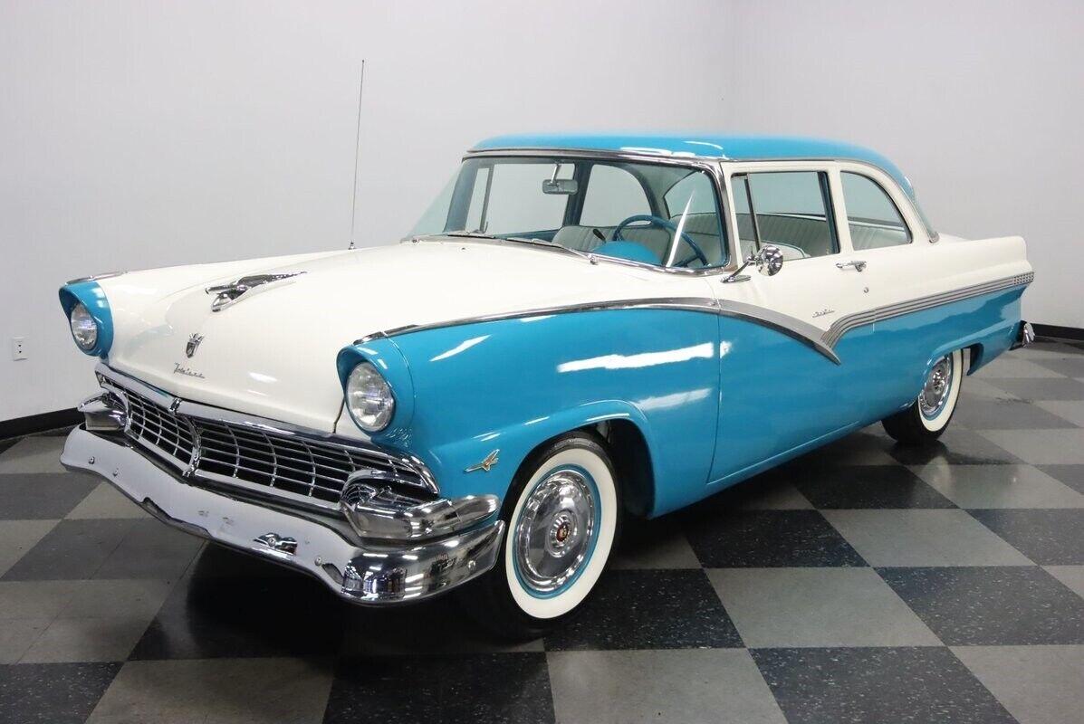1956 ford fairlane turquoise 292 v8 90797 miles