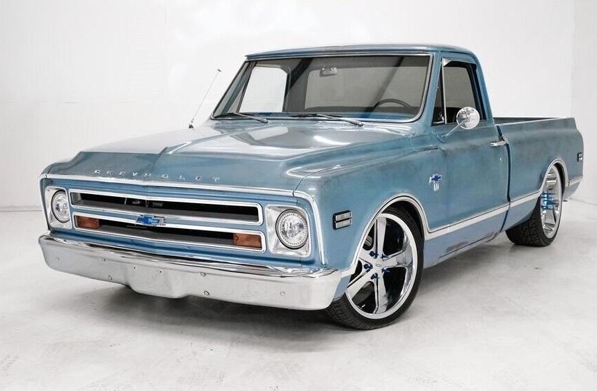 1968 chevrolet c 10 blue automatic custom restoration 627 miles
