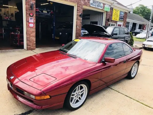 1993 bmw 850ci 12 cylinder 5.0l automatic 70k miles red/tan rwd coupe rims recon