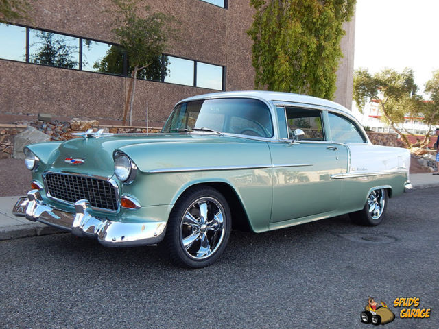 1955 chevy belair 2dr post resto-mod gm zz4 350 v8 700r4 overdrive a/c loaded