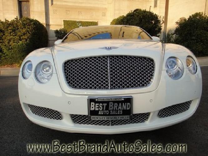 obo 2008 bentley continental gtc convertible twin turbo glacier white low miles in glendale, ca
