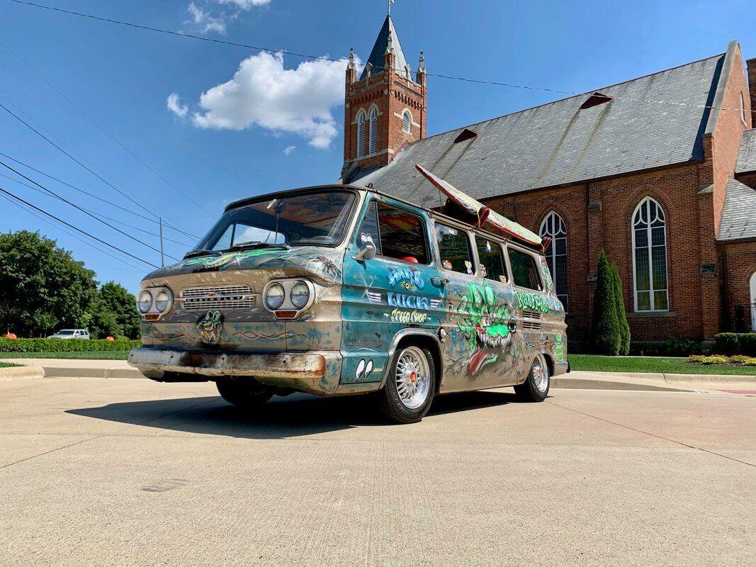 1963 chevrolet corvair gray van v6 custom build one of a kind