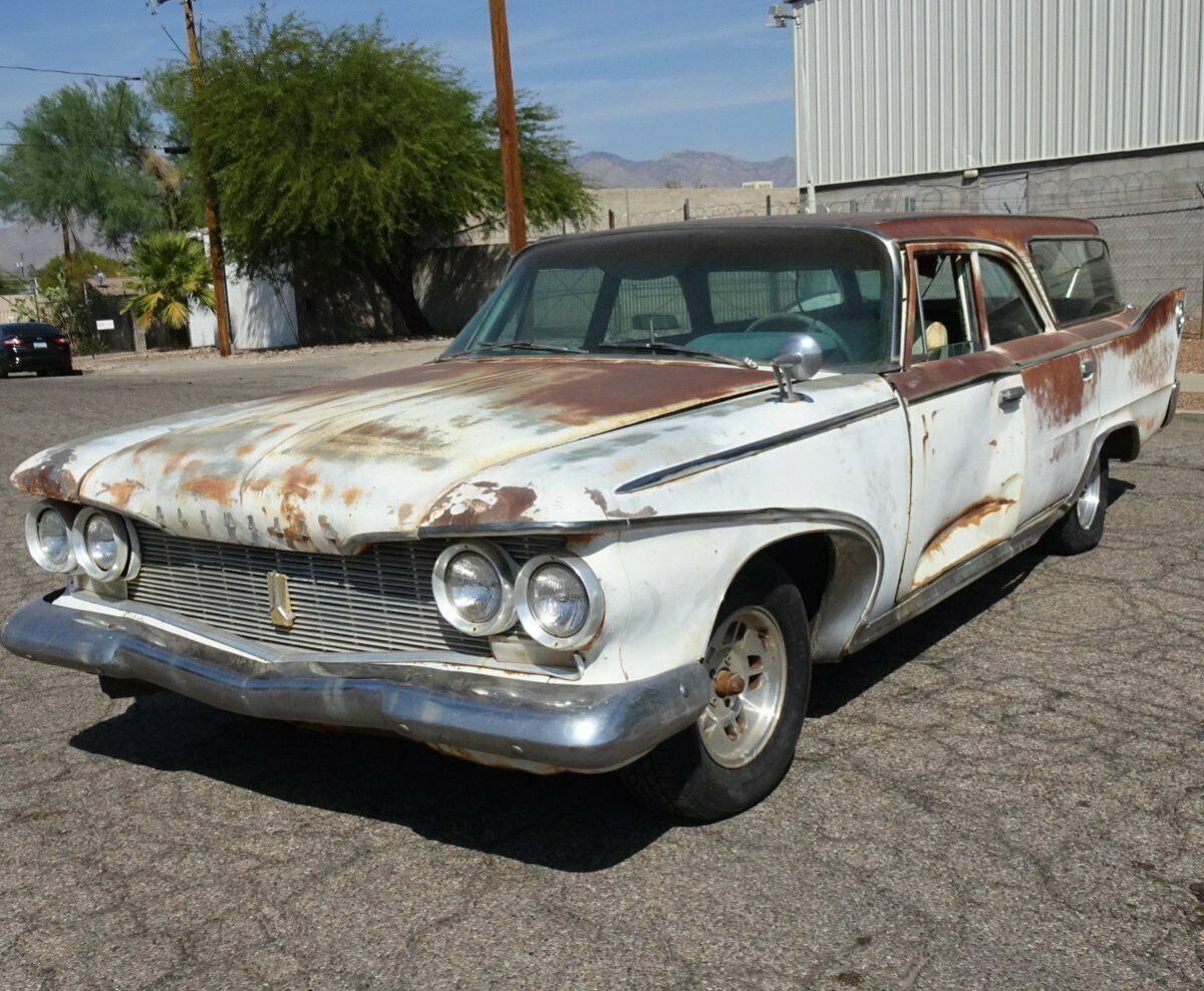 1960 plymouth fury iii 9 pass 4 dr station wagon barn find az car ac ps pb rare