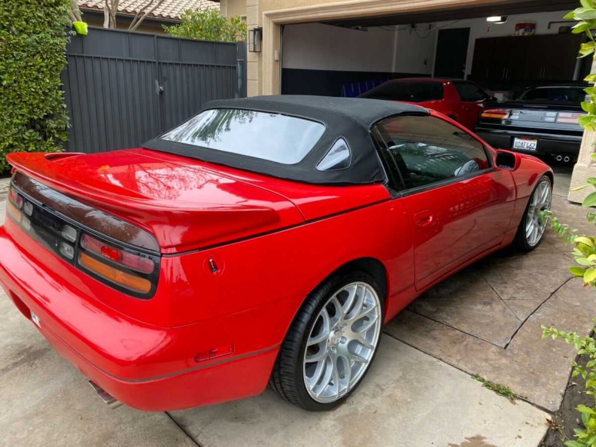 1993 nissan 300zx convertible red rwd manual convertible