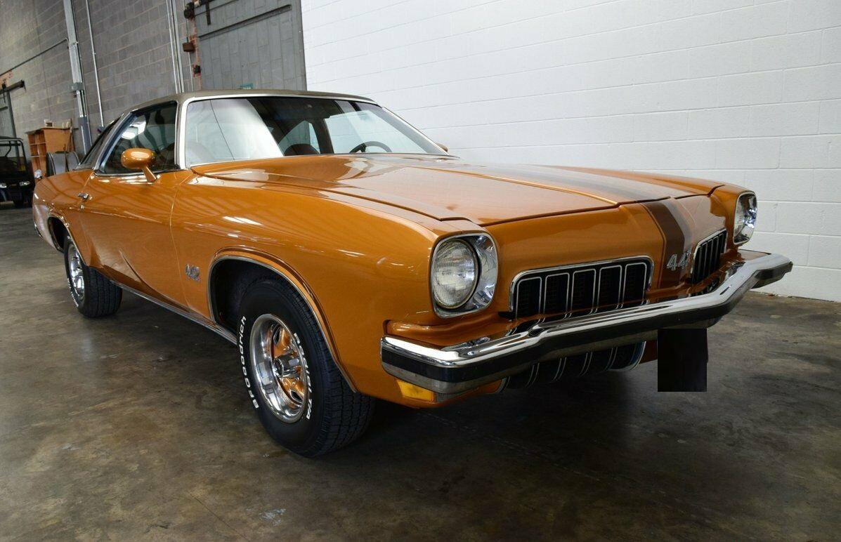 1973 oldsmobile cutlass 442 gold 350 v8 3 speed automatic 86432 miles