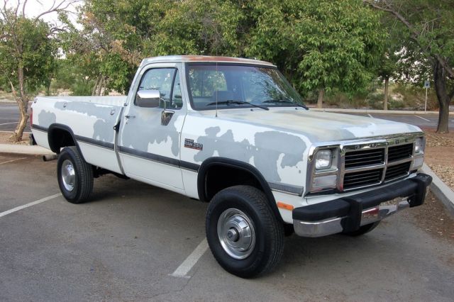 1992 dodge cummins diesel w250 4x4 le 1 owner 106k miles no rust no reserve