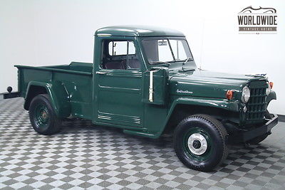 1953 green jeep v8 truck 4x4 4 speed restored!