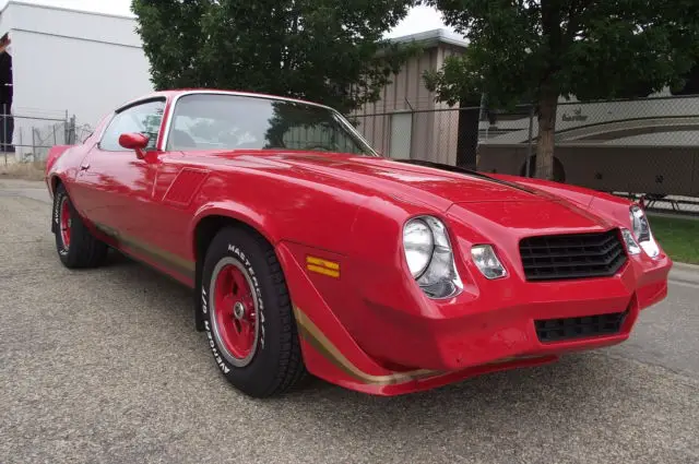 beautiful red and tan 1979 camaro z28 sport coupe