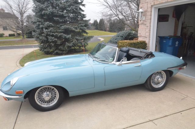 1970 jaguar xke e type series 2 ots one owner original paint cotswold blue
