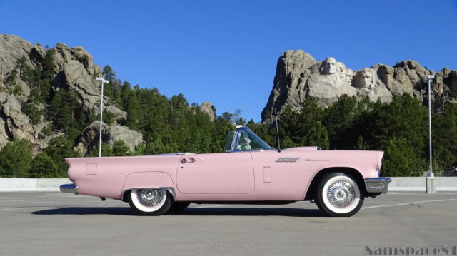 1957 ford thunderbird convertible - both tops - power equipment - lady owned
