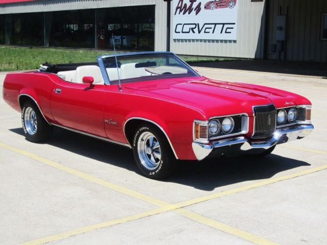 1971 red mercury cougar convertible