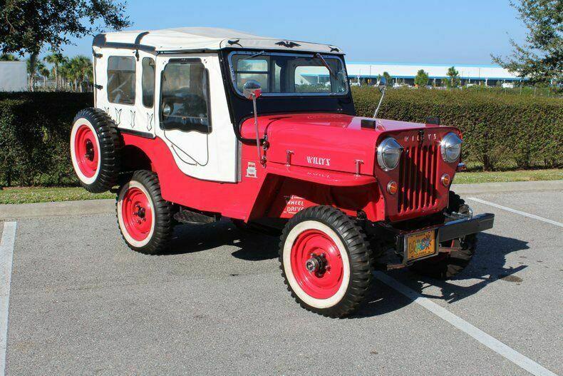 1954 willys jeep red 6344 miles 3 speed manual suv