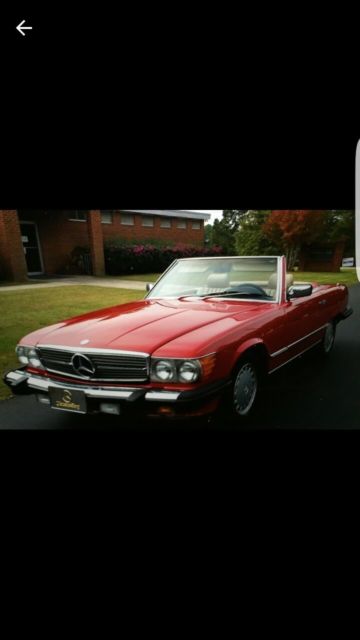 mercedes benz 560 sl 1986 red