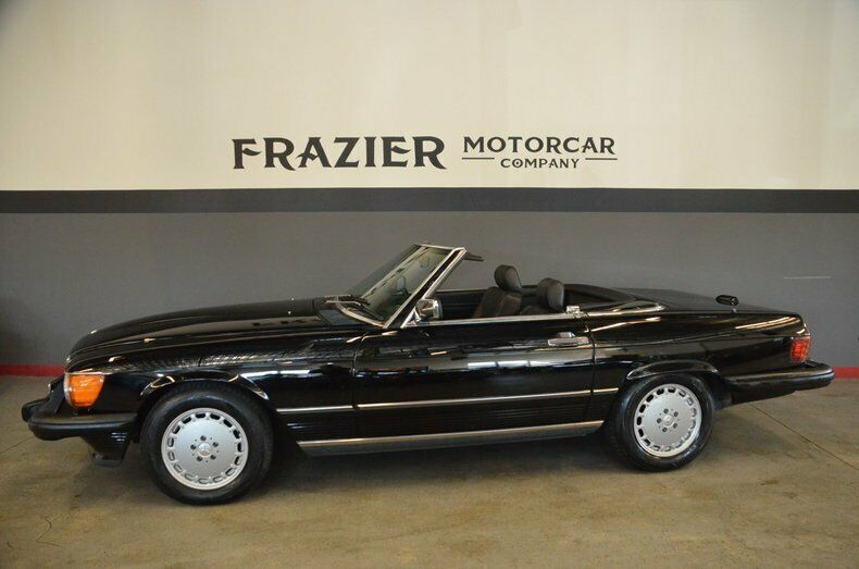 well serviced black black 1988 560sl roadster two tops