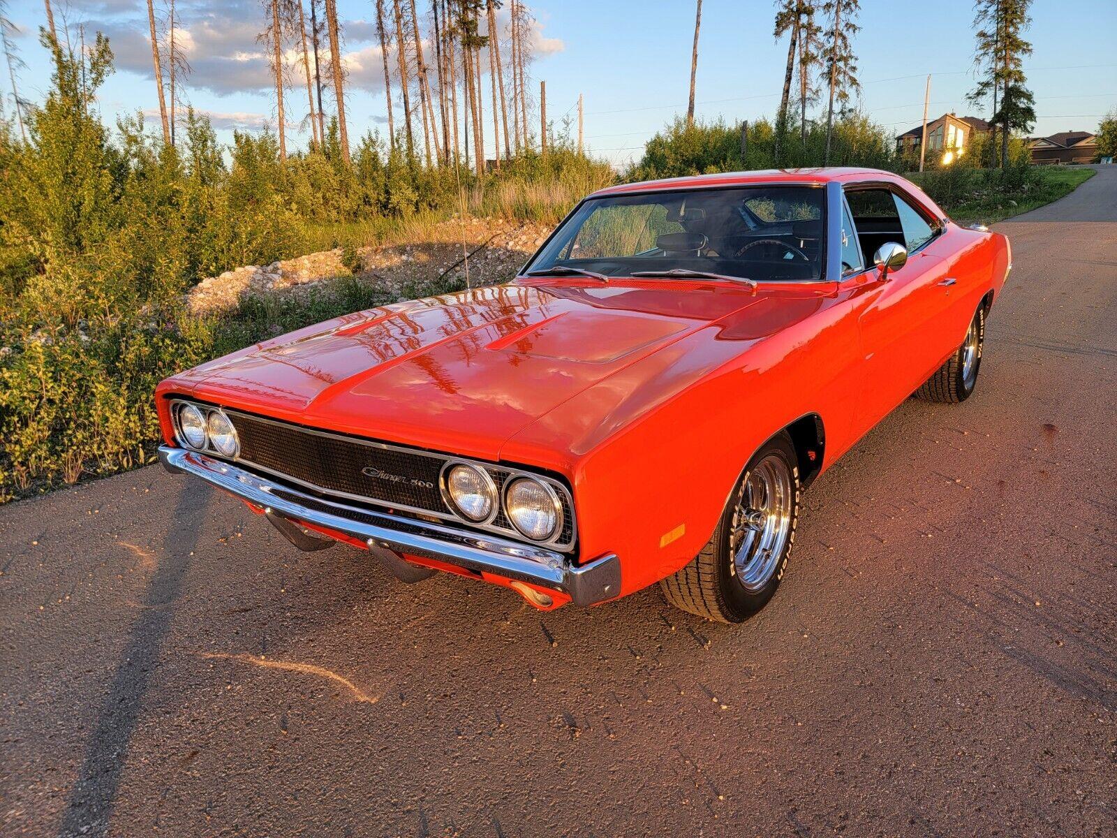 1969 dodge charger 500 orange 440 engine very rare car