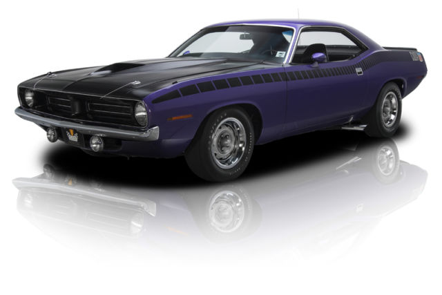 restored numbers matching plum crazy aar 'cuda 340 six pack v8 3 speed automatic