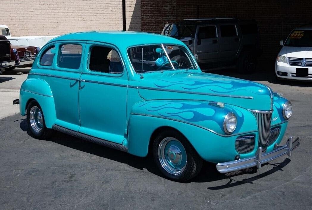 1941 ford super deluxe 66353 miles sky blue sedan v8 manual