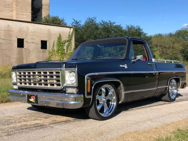 1976 chevrolet silverado-lowered-new wheels & tires