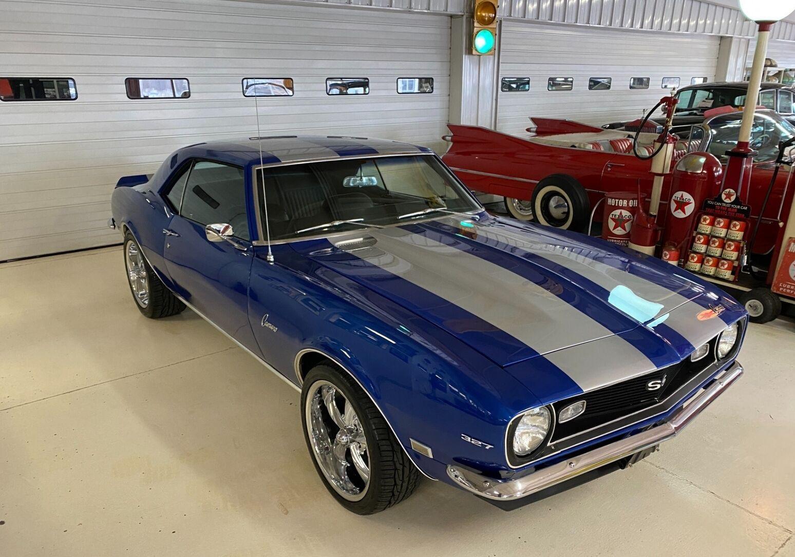 1968 chevrolet camaro crate 350ci v8 metallic blue