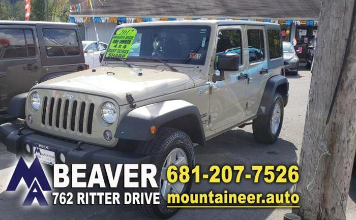 2017 jeep wrangler unlimited sport 4x4 sport 4dr suv for sale in beckley, west virginia