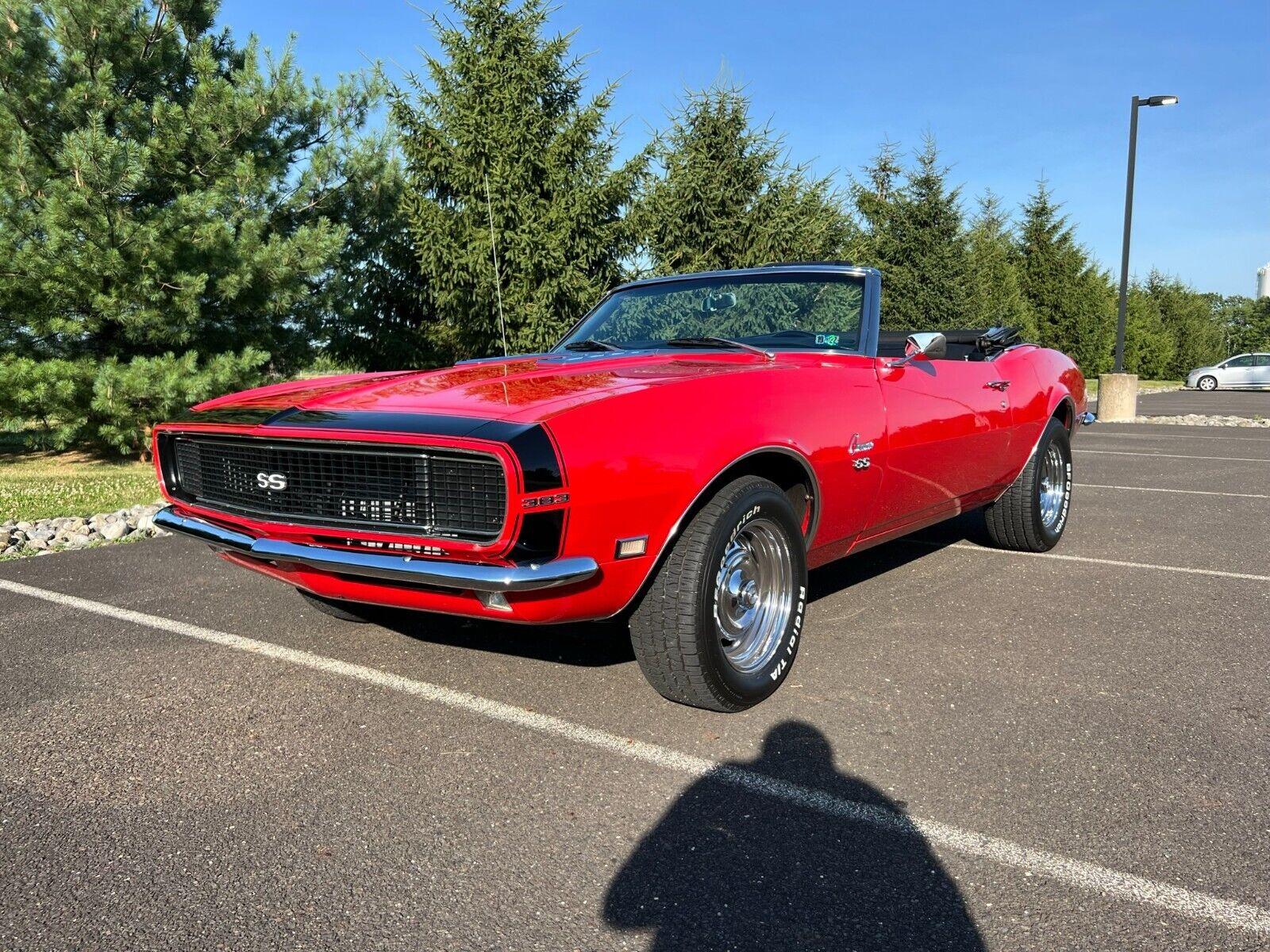 1968 chevrolet camaro red convertible 300 miles on new build