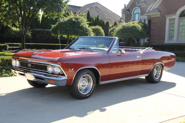 fully restored, highly optioned convertible! true ss 138, chevy 396ci v8 engine!