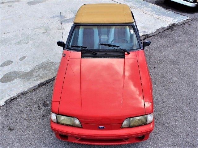 1989 ford mustang gt convertible 56,679 miles red 5.0l v8 ohv 16v automatic