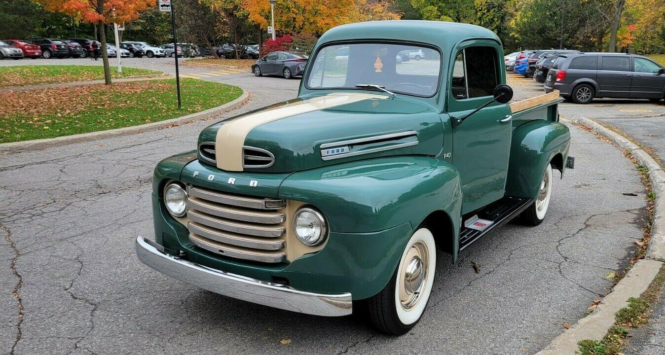 1950 ford pickup f47 12 ton shortbox pickup truck flathead v8 engine