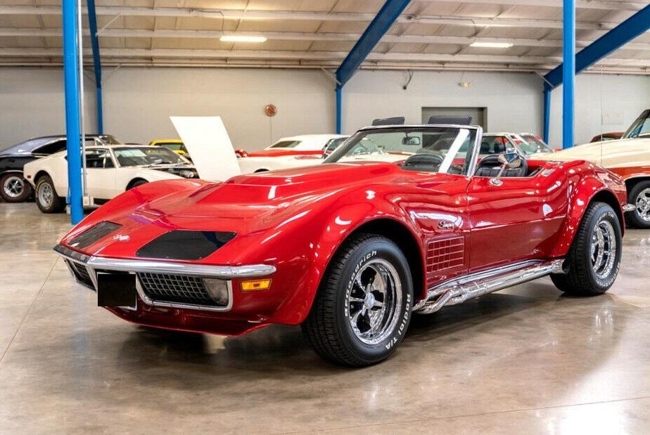 1971 chevrolet corvette convertible burgundy 47714 miles