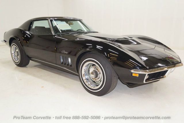 1969 tuxedo black corvette l89 t-top (1 of 390 produced) 427-435hp