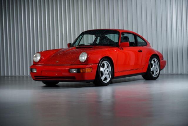 1991 porsche 964 carrera 4 coupe guards red/black 5-speed 65,000 miles pristine!