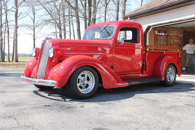 1937 plymouth pt-50 pick up red 350 cu-in v8 auto
