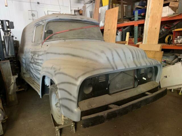 1956 ford f-100 panel truck rolling shell 56 hot rod street rod