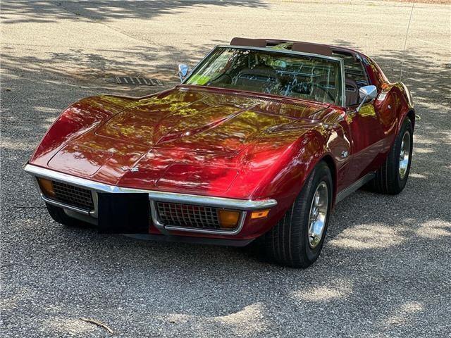 1972 chevrolet corvette stingray t top marlboro maroon 100275 miles