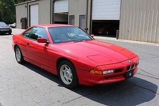 1991bmw 850ci red very rare 6 spd trans , iowner,records,like new, low reserve