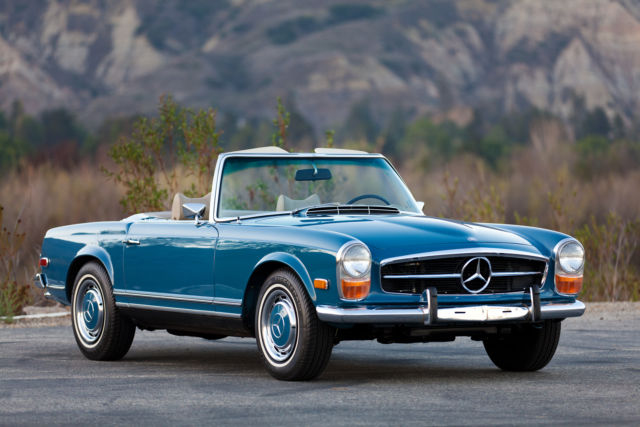original 1970 mercedes-benz 280sl pagoda hard-top soft-top convertible no rust!